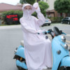 电动车防晒衣纯棉夏长袖(夏长袖，)全身摩托车，骑车遮阳衣披肩防紫外线带帽女
