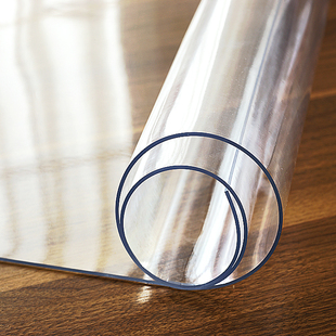 pvc软质玻璃塑料台布防水防烫桌布，免洗茶几餐桌垫透明磨砂水晶板