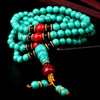 优化绿松石108颗藏式民族，风佛珠手链男女情侣，多圈念珠手串毛衣链