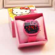 hello kitty手表女学生韩版简约潮 数字式儿童电子表夜光运动手表