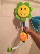 洗澡沐浴卡通向日葵，花洒玩具宝宝洗澡水龙头喷水儿童戏水游戏