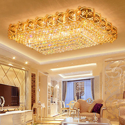 豪华大气客厅灯长方形，水晶吸顶灯现代简约别墅大厅餐厅灯欧式