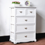 多层组合实木白色欧式装饰三四五斗柜储物收纳柜小窄柜抽屉式夹缝