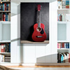 玄关壁画竖版现代简约单幅，无框画音乐教室走廊挂画过道吉他装饰画