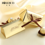 结婚喜糖盒子纸盒欧式婚庆创意，费列罗巧克力，盒26粒装糖盒