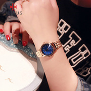 聚利时时尚钢带女士手表 手链带表 韩版潮流女表石英学生时装腕表