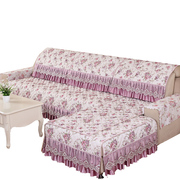 客厅简约现代防滑沙发垫，布艺四季通用实木坐垫，田园沙发套