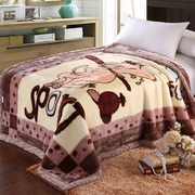 双层加厚拉舍尔毛毯单双人珊瑚绒毯冬季午睡盖毯学生宿舍毛毯被子