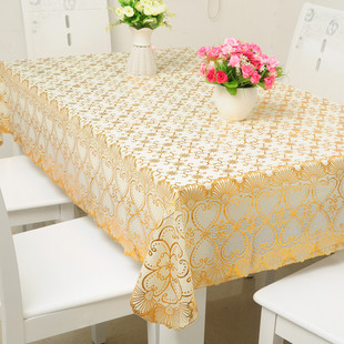 pvc高档塑料免洗正方形台布，欧式餐桌布防水防油耐热方桌布(方桌布)