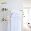 欧式水晶金色毛巾架毛巾杆，旋转毛巾架卫生间浴室，毛巾挂三四杆