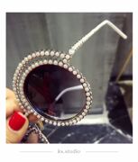 欧美韩复古圆框金属架墨镜太阳眼镜个性奢华太阳镜开车墨镜