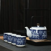 定制景德镇陶瓷器茶具茶盘，套装青花提梁壶泡茶壶，大茶壶家用凉
