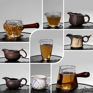 公道杯茶漏整套装大号功夫，茶具陶瓷分，茶器茶海杯玻璃过滤茶道配件