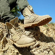 户外情侣登山徒步鞋旅游越野女沙漠靴防滑高帮作战靴男工装鞋