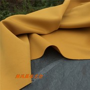 土黄色姜黄色(姜黄色)实心空气层布料服装设计针织，弹力薄款太空棉面料