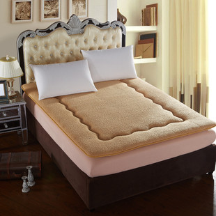 羊羔绒床垫加厚保暖1.5m1.8床褥羊毛睡垫被折叠榻榻米绒面单双人