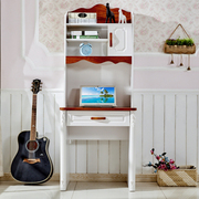 田园地中海电脑桌台式家用儿童书桌书架组合70cm80厘米学习写字桌