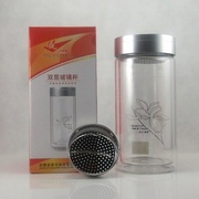 大容量富光健牌320ml/500ml/680ml双层玻璃杯滤网茶杯子700-680ml