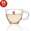 一屋窑耐热玻璃透明花茶杯带把小水杯子品茗闻香杯功夫茶具咖啡杯