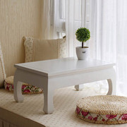 日式榻榻米茶几简约白色飘窗桌实木炕桌和室地台桌矮桌窗台桌
