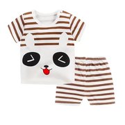 六个月宝宝夏装套装女婴儿衣服，半袖0一1-2-3岁韩版男童装潮短季三