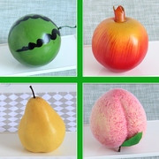 仿真水果西瓜模型假石榴，桃子梨子道具，水果蔬菜摆设装饰品泡沫果蔬