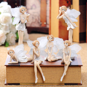 欧式创意小天使摆件吊脚娃娃，家居装饰品花仙汽车，摆设生日礼物64#