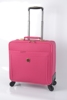 时尚旅行箱pu皮箱登机密码箱，玫红色20寸拉杆箱，万向轮行李箱女韩版