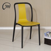 款塑料椅子美式餐椅休闲椅咖啡厅椅子接待办公椅子创意等位椅