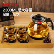 紫丁香茶壶过滤玻璃耐热大容量花茶壶茶杯壶不锈钢泡茶壶器具套装