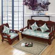 红木沙发垫加厚海绵实木坐垫，不带靠背中式冬季防滑木椅垫子可拆洗