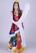 民族舞蹈服水袖藏族，舞蹈演出服装藏袍西藏舞服水袖表演服饰女