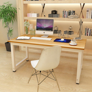 简易电脑台式桌家用写字台，书桌简约现代钢木办公双人桌子