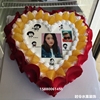 衡阳个性七夕爱情浪漫福州生日蛋糕相片数码创意，玫瑰鲜花瓣定