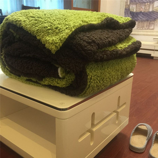 加厚双层羊羔绒毯空调毯法兰绒毛毯办公室午睡懒人毯法莱绒盖毯