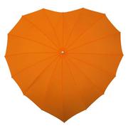 英国Orange㊣ 手作俏皮可爱浪漫婚礼唯美橙色心形爱情雨伞