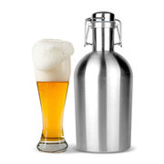 304不锈钢酒壶4斤2斤随身啤酒瓶便携水壶保温白酒，啤酒桶户外酒具