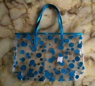 玫琳凯海洋精粹系列手袋包手拎包化妆包包单肩包 透明防水