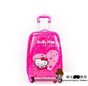 儿童拉杆箱包旅行箱 18寸万向轮 粉色KT猫可爱女孩卡通拖箱