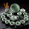 开片汝窑茶具套装全套汝瓷，整套陶瓷功夫茶具，套装冰裂盖碗家用茶壶