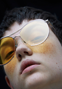 STB 韩国超大框透明彩色镜片缺角圆形太阳眼镜墨镜情侣款