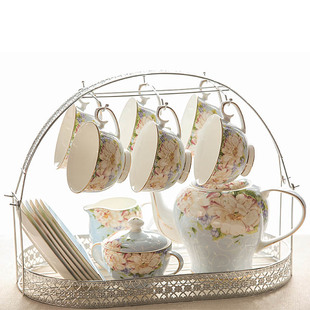 21头咖啡具套装陶瓷结婚欧式礼盒装骨质瓷英式下午红茶杯碟