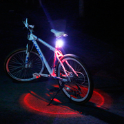usb充电自行车尾灯山地车铝合金，夜骑行安全警示灯单车骑行装饰灯