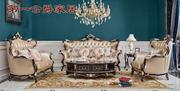 欧式家具新古典(新古典)黑檀钢琴漆fm603沙发真皮椭圆茶几12319999元
