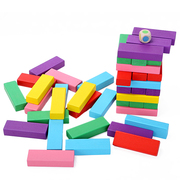 叠叠高抽积木彩虹叠叠乐数字，木制益智力玩具，桌面亲子游戏拼装儿童