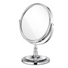 欧式台式化妆镜子桌面便携电镀双面镜塔式梳妆镜公主镜高矮6寸8寸