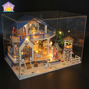 成人弘达diy手工创意 小屋情侣豪华别墅模型女生超大拼装玩具房子