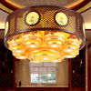 中式吊灯客厅羊皮灯仿古餐厅灯茶楼酒店包厢古典LED灯具带射灯