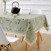 茶布桌布布艺欧式美式乡村八仙桌正方形，家用棉麻小清新长方形麻布