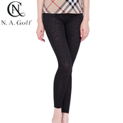 N.A.GOLF 女士时尚休闲修身打底裤电脑提花九分铅笔裤 NL161262